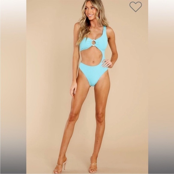 Solid & Striped Astrid One Piece Swimsuit Rib Greek Blue - Picture 3 of 7